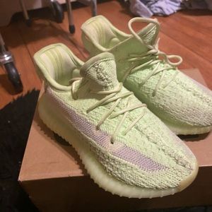 Yeezy neon green shoes